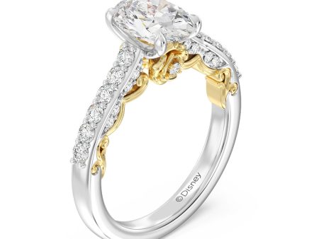 Enchanted Star Lab Grown Diamond 14K Gold Belle Rose Engagement Ring For Discount