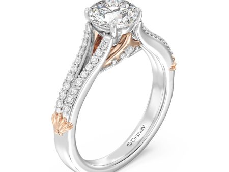 Enchanted Star Lab Grown Diamond 14K Gold Ariel Mermaid Fin Engagement Ring on Sale