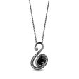 Enchanted Disney Fine Jewelry Black Rhodium over Sterling Silver with 1 10 CTTW Diamond and Black Onyx Ursula Pendant Necklace Online Sale