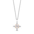 Enchanted Disney Fine Jewelry Sterling Silver and 10K Rose Gold With Diamond Accent Elsa Pendant Necklace Fashion