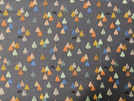 Bear Hug Woodland Leaves Fabric by the yard For Sale