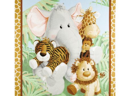 Safari Jungle Babies Quilt Panel Fabric by the yard Online Sale