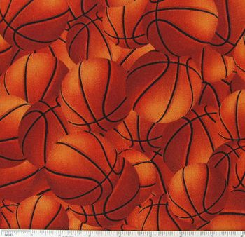 Basketballs Sports Fabric by the yard For Discount