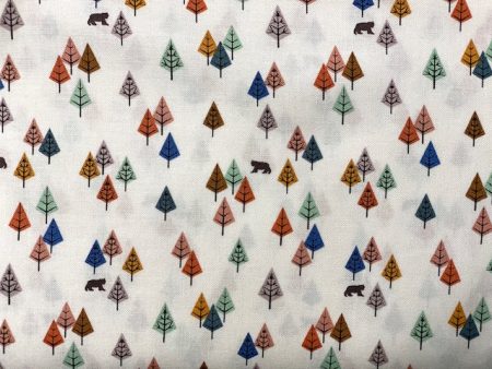 Bear Hug Woodland Leaves Fabric by the yard Hot on Sale