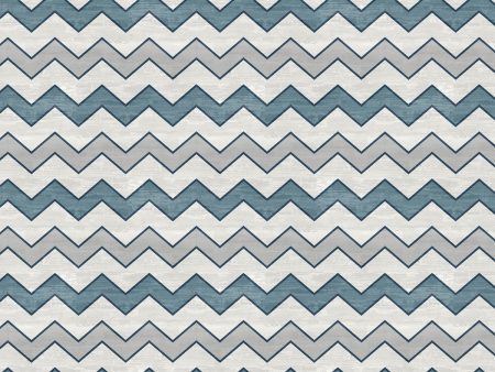 A Day at the Lake Rick Rack Chevron Zig Zag Geometric Fabric by the yard Hot on Sale