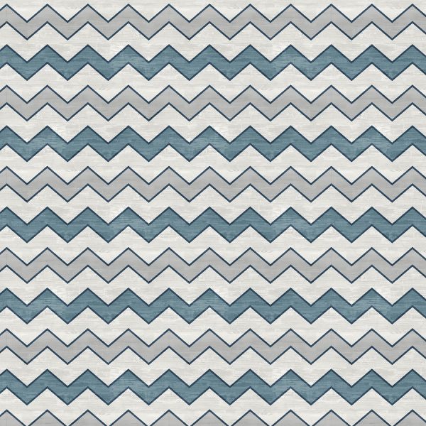 A Day at the Lake Rick Rack Chevron Zig Zag Geometric Fabric by the yard Hot on Sale