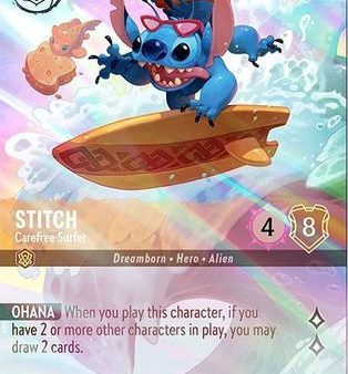 Stitch - Carefree Surfer (Enchanted) (206 204) - The First Chapter Holofoil [Enchanted] For Cheap