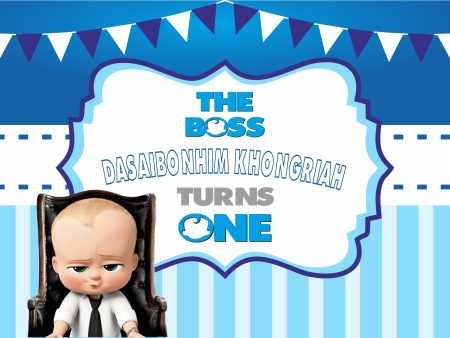 Boss Baby Theme Personalized Backdrop Online