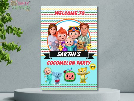 Coco Melon Theme Boy Personalized Welcome Board Online Hot Sale