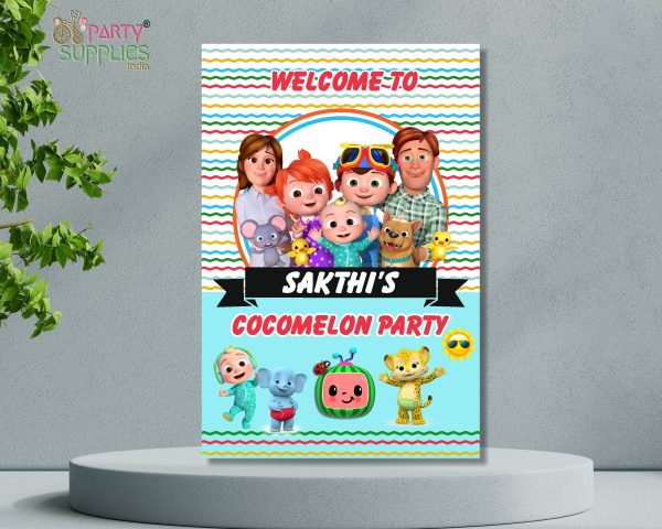 Coco Melon Theme Boy Personalized Welcome Board Online Hot Sale