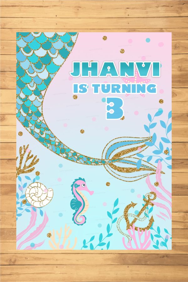 Mermaid Theme Personalized Welcome Board Online Hot Sale