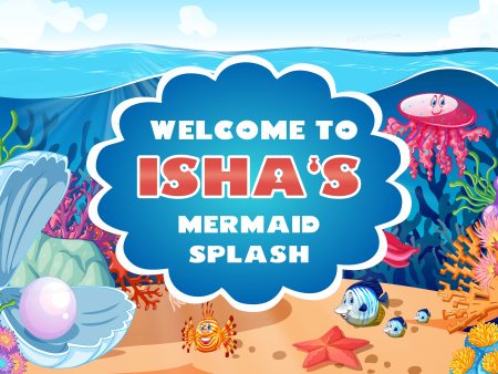 Mermaid Theme Customized Welcome Board For Cheap