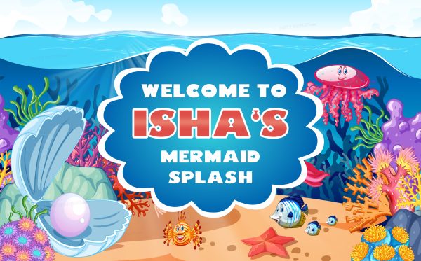 Mermaid Theme Customized Welcome Board For Cheap