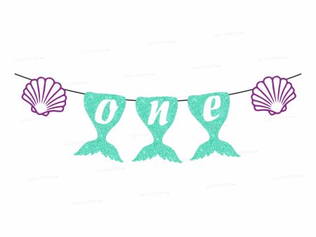 Mermaid Theme Personalized with Baby Age Hanging Sale