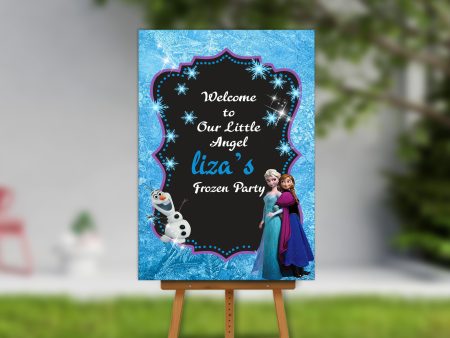 Frozen Theme Personalized Welcome Board Online now