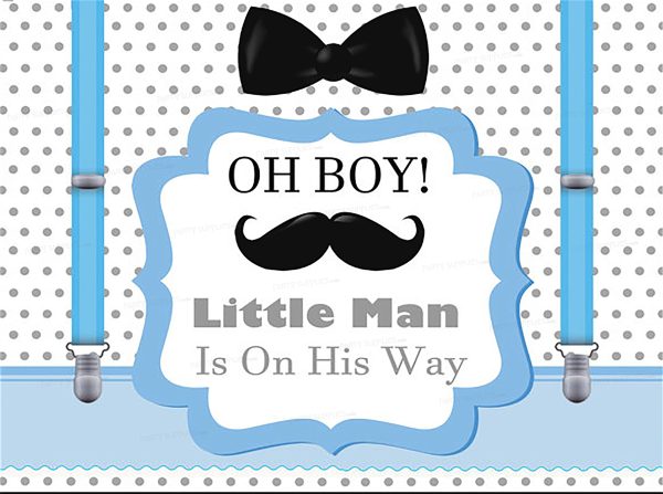 Little Man Theme Customized Backdrop Online Hot Sale