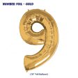 Number 9 Premium Gold Foil Balloon Fashion