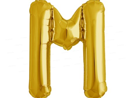 Alphabet M Premium Gold Foil Balloons Online Hot Sale