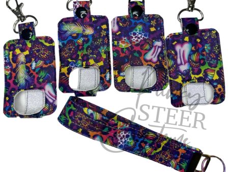 Lisa Frank peens key fob wristlet and inhaler holder Hot on Sale