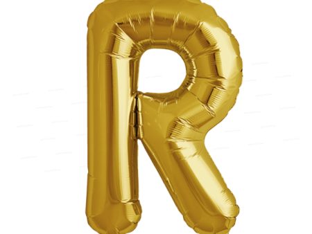 Alphabet R Premium Gold Foil Balloon Online Sale