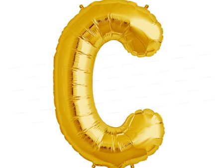 Alphabet C Premium Gold Foil Balloons Supply