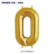 Number 0 Premium Gold Foil Balloon For Sale