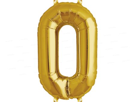 Number 0 Premium Gold Foil Balloon For Sale