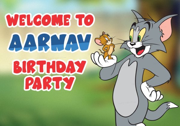 Tom & Jerry Theme Welcome Poster Discount