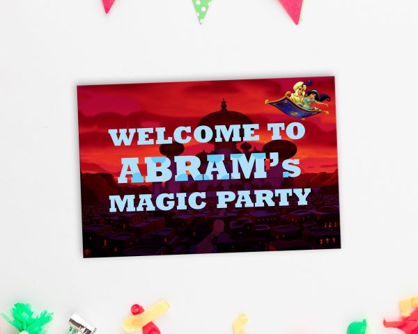 Aladdin Theme Customized Welcome Poster Online Hot Sale