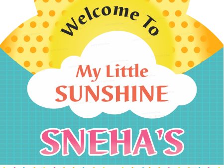 Sunshine Theme Girl Welcome Board For Discount