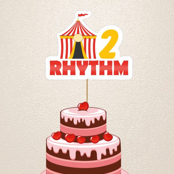 Circus Theme Customized Cake Topper For Cheap