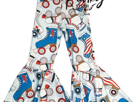 3t 4th of July roller skate bell bottoms For Sale