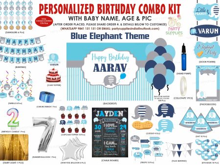 Blue Elephant Theme Premium Kit Hot on Sale