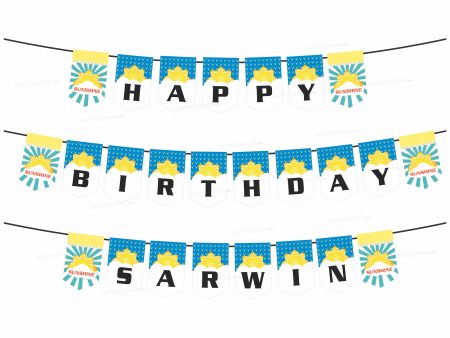 Sunshine Theme Boy Personalized with Name Hanging Online Sale