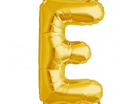 Alphabet E Premium Gold Foil Balloons on Sale