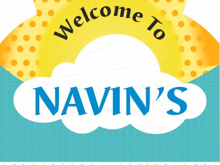 Sunshine Theme Boy Personalized with Name Welcome Board on Sale