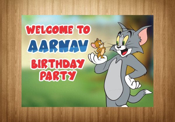 Tom & Jerry Theme Welcome Poster Discount