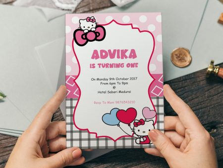 Hello Kitty Theme Personalized Invite Online