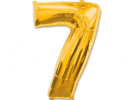 Number 7 Premium Gold Foil Balloon Online