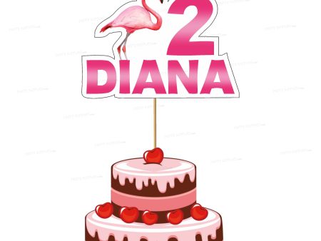 Flamingo Theme Customized Cake Topper Hot on Sale