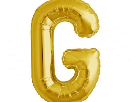 Alphabet G Premium Gold Foil Balloons Online Sale