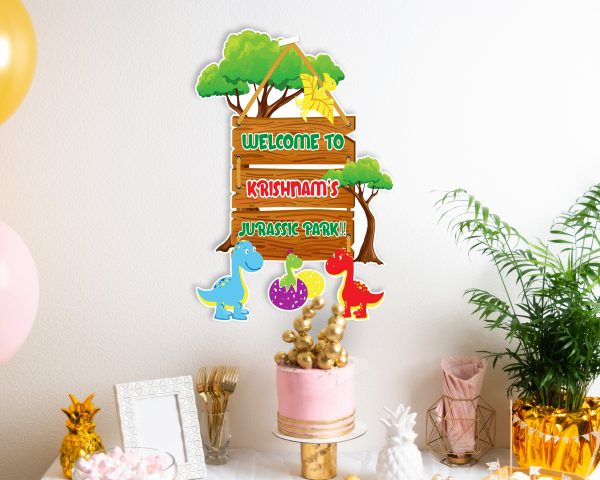 Dinosaur Theme Welcome Board Online Sale