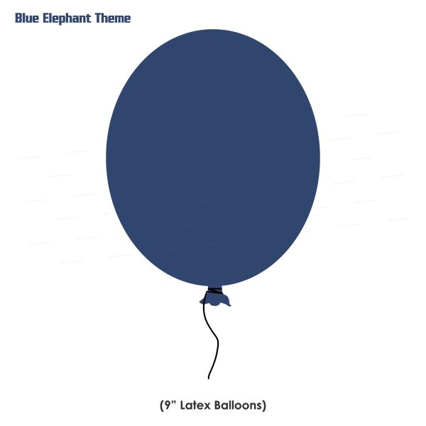 Blue Elephant Theme Colour 60 Pcs Balloons Online Sale