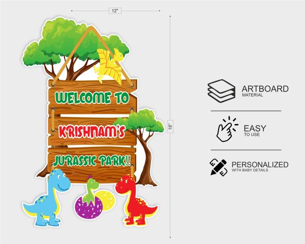 Dinosaur Theme Welcome Board Online Sale