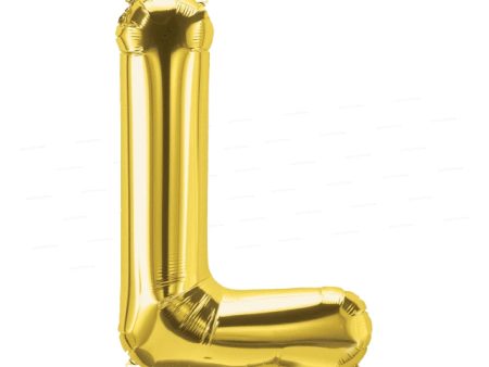 Alphabet L Premium Gold Foil Balloons Hot on Sale