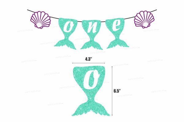 Mermaid Theme Personalized with Baby Age Hanging Sale