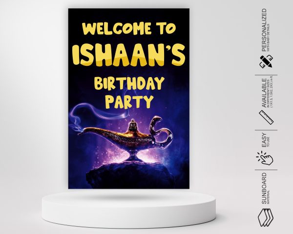 Aladdin Theme Personalized Welcome Poster Online Sale