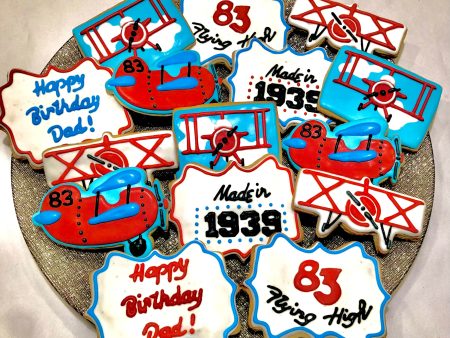 BiPlane Themed Birthday Cookies Hot on Sale