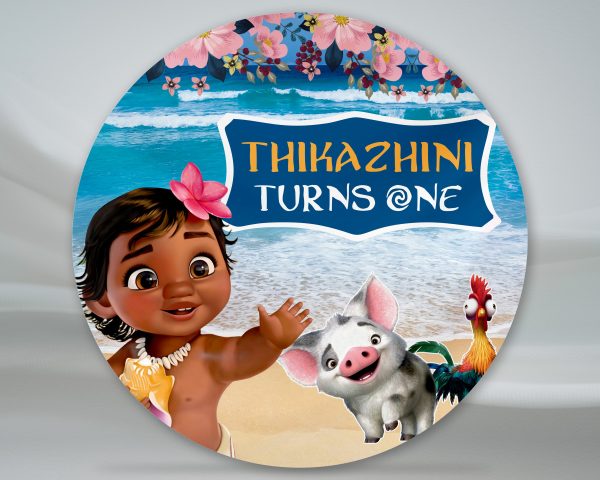 Moana Theme Personalized Backdrop Online