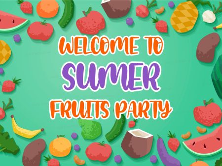 Fruits Theme Customized Welcome Board Online